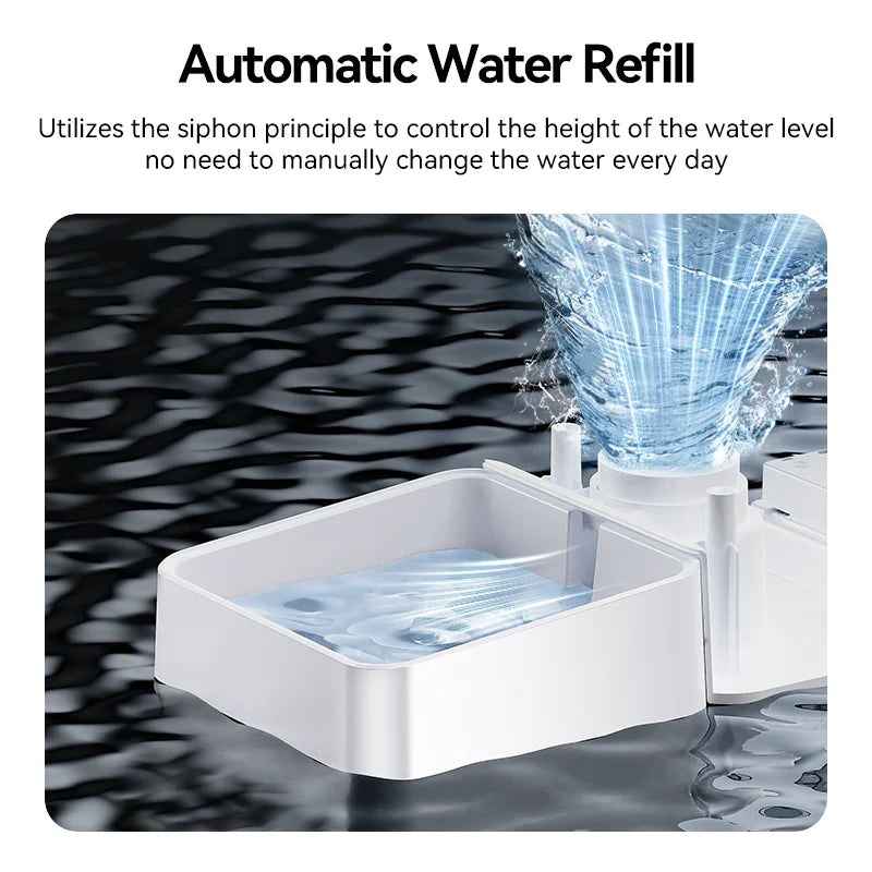 ROJECO 8,5L mangeoire automatique pour animaux de compagnie fontaine d'eau WIFI APP télécommande intelligent 5L distributeur de nourriture 3,5L abreuvoir d'eau par gravité ﻿
