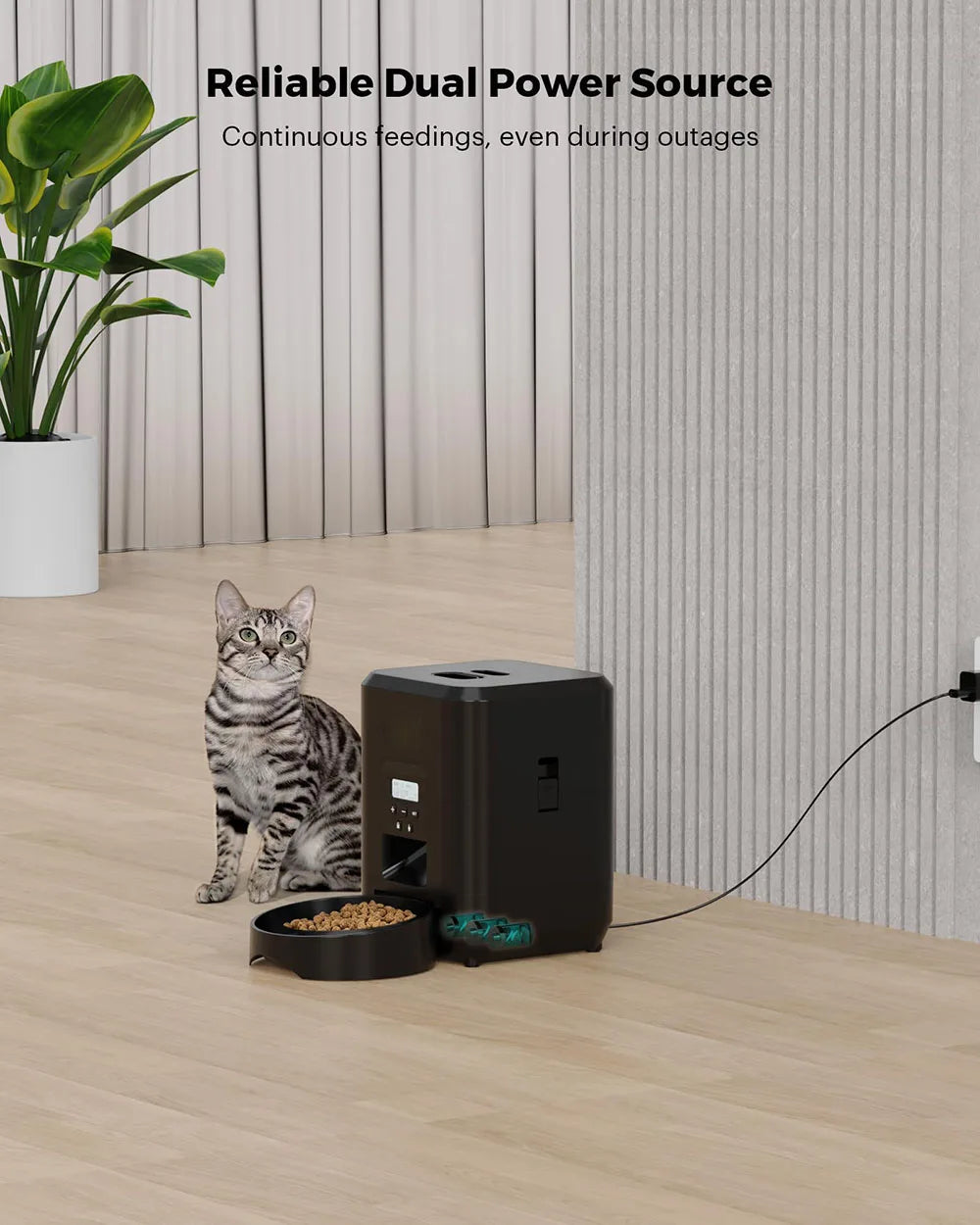 Distributeur Automatique MiaouFeed™ 2L – Nourrissage Intelligent WiFi