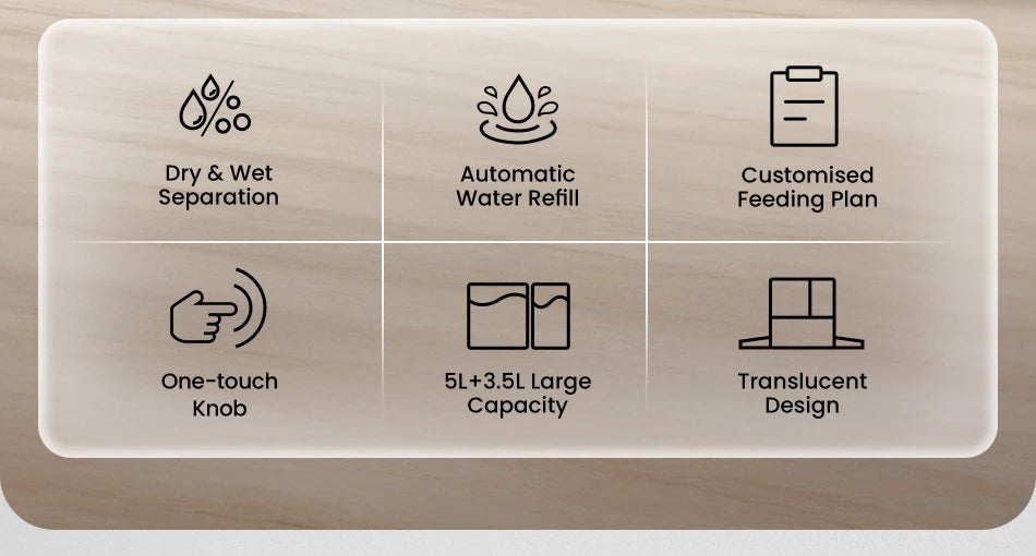 ROJECO 8,5L mangeoire automatique pour animaux de compagnie fontaine d'eau WIFI APP télécommande intelligent 5L distributeur de nourriture 3,5L abreuvoir d'eau par gravité ﻿