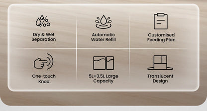 ROJECO 8,5L mangeoire automatique pour animaux de compagnie fontaine d'eau WIFI APP télécommande intelligent 5L distributeur de nourriture 3,5L abreuvoir d'eau par gravité ﻿