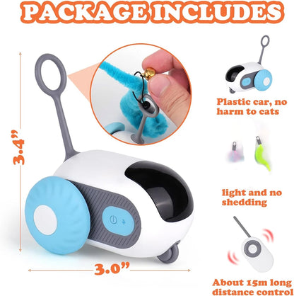 🧠 Jouet Intelligent pour Chat 2 Modes – Voiture Télécommandée Automatique 🐾